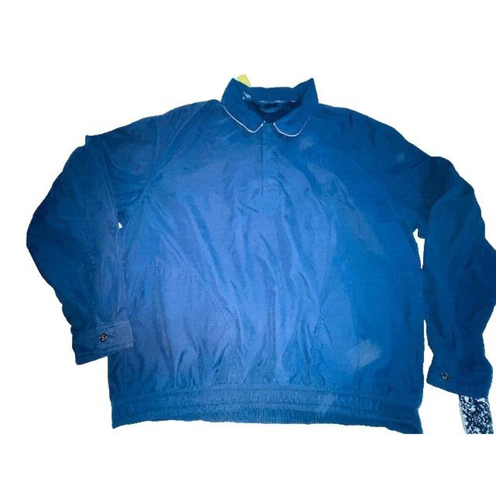 Ralph Lauren Polo Golf Men's Navy Blue 1/4 Snap Pullover Windbreaker Jacket Sz L
